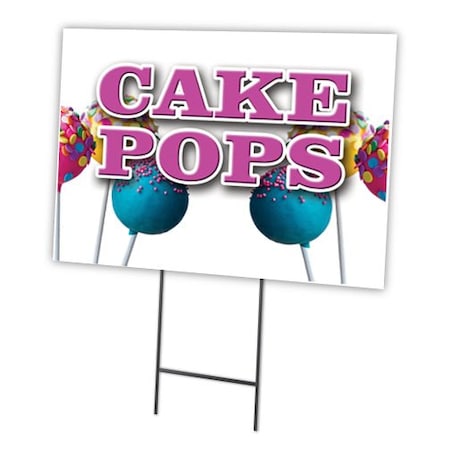 Cake Pops Yard Sign & Stake Outdoor Plastic Coroplast Window